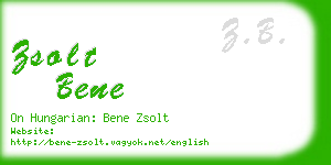 zsolt bene business card